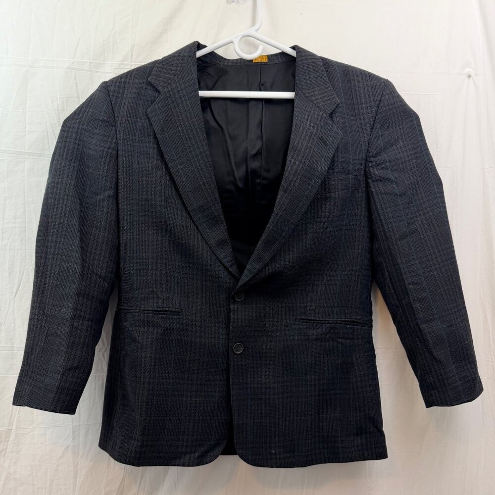 John Henry 2 Button Blazer Sport Coat Men 42R Brown Plaid